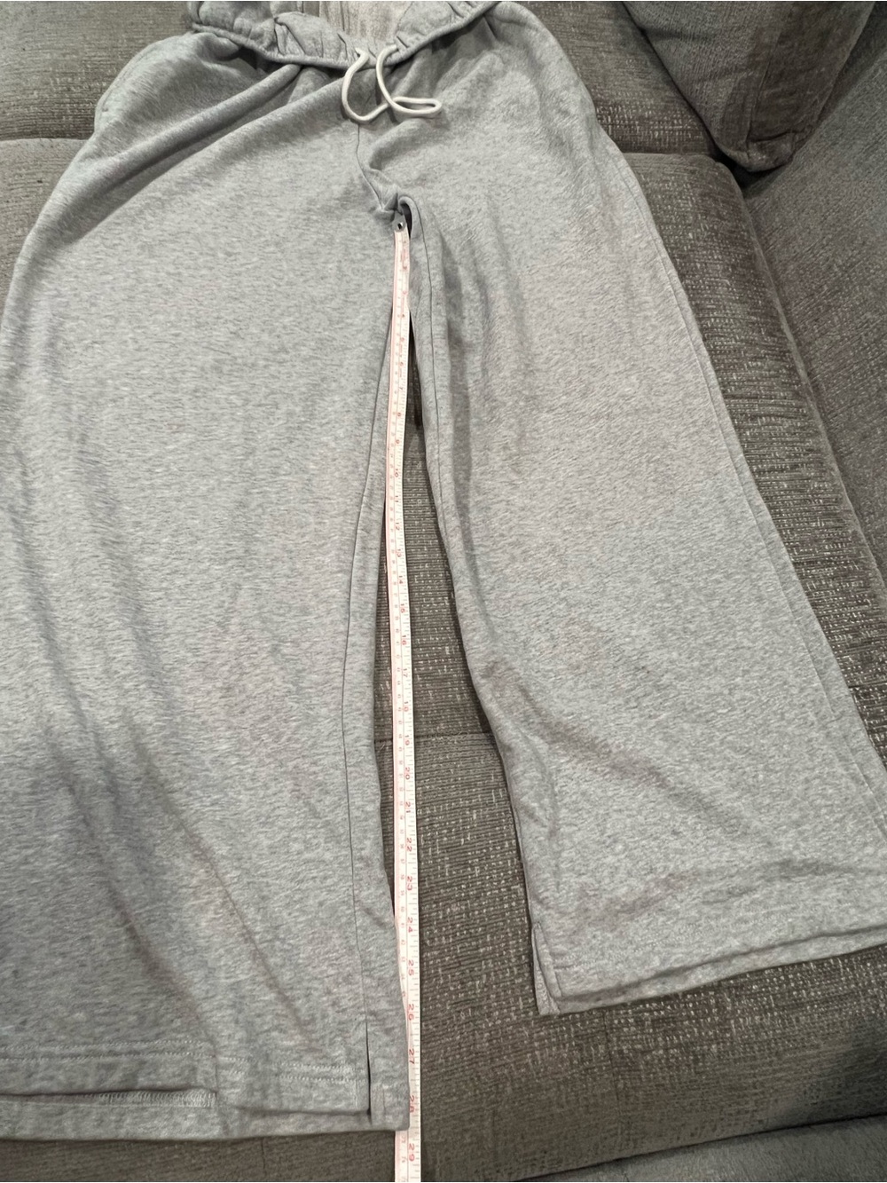 Urban Outfitters Light Gray Wide-Leg Track Pants